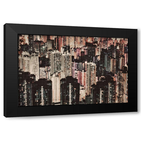 Late Night Life Black Modern Wood Framed Art Print with Double Matting by Meneely, Dan