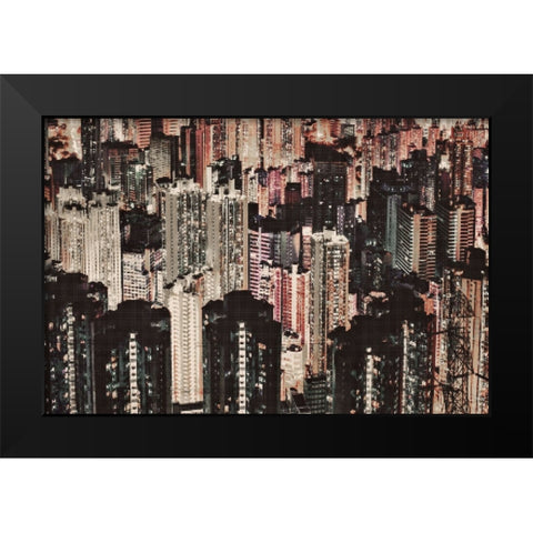 Late Night Life Black Modern Wood Framed Art Print by Meneely, Dan