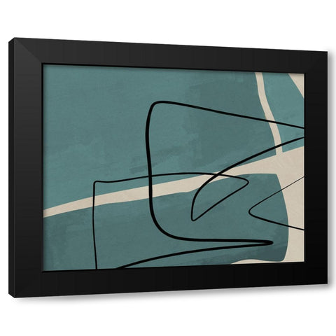 Different Strokes II Black Modern Wood Framed Art Print with Double Matting by Meneely, Dan