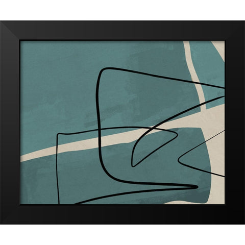Different Strokes II Black Modern Wood Framed Art Print by Meneely, Dan