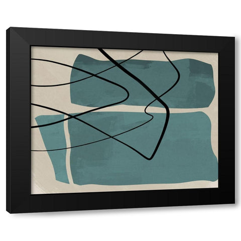 Different Strokes I Black Modern Wood Framed Art Print with Double Matting by Meneely, Dan