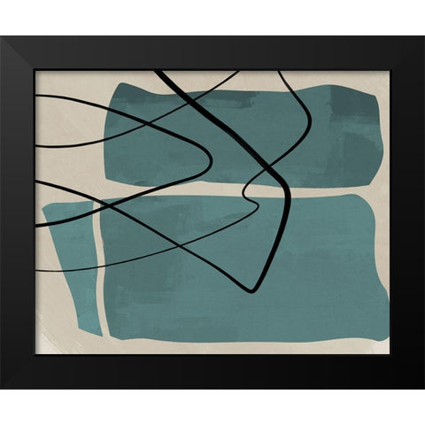 Different Strokes I Black Modern Wood Framed Art Print by Meneely, Dan