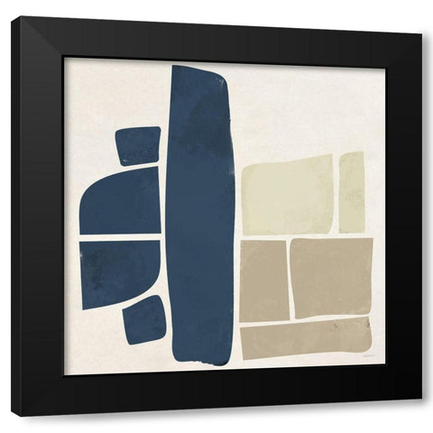 Machine Shapes Black Modern Wood Framed Art Print with Double Matting by Meneely, Dan