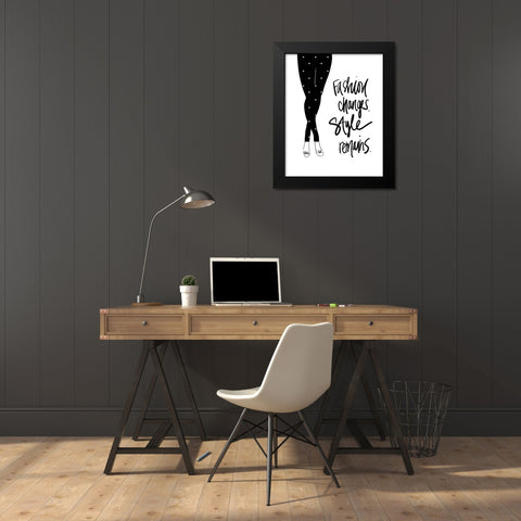 Fashion Changes-Style Remains Black Modern Wood Framed Art Print by Quach, Anna