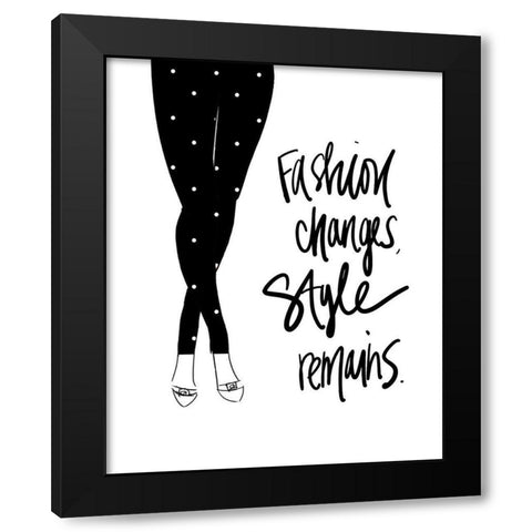 Fashion Changes-Style Remains Black Modern Wood Framed Art Print by Quach, Anna