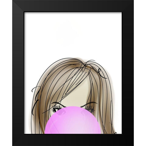 Visions of Hair Style III Black Modern Wood Framed Art Print by Quach, Anna