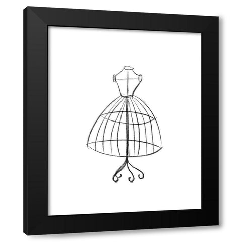 Visions of Fashion II Black Modern Wood Framed Art Print by Quach, Anna