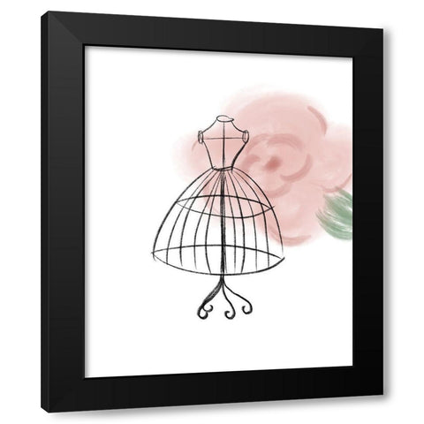Visions of Fashion III Black Modern Wood Framed Art Print by Quach, Anna