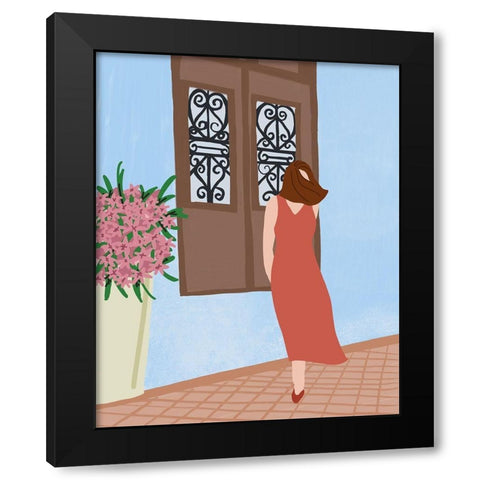 Dress and Ready I Black Modern Wood Framed Art Print by Quach, Anna