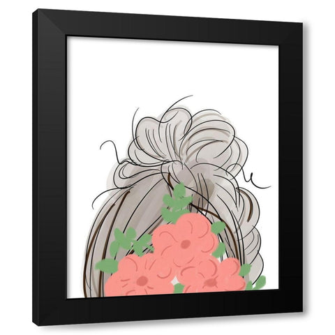 Visions of Hair Styles I Black Modern Wood Framed Art Print with Double Matting by Quach, Anna
