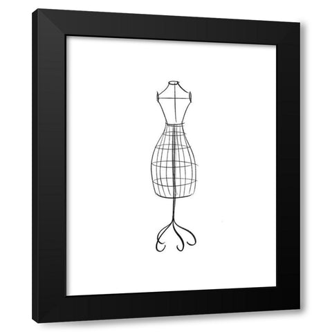 Visions of Fashion V Black Modern Wood Framed Art Print by Quach, Anna