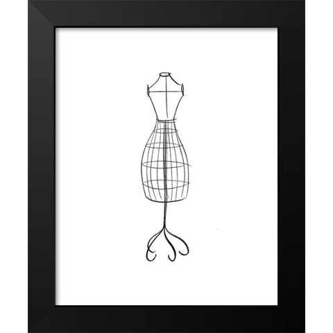 Visions of Fashion V Black Modern Wood Framed Art Print by Quach, Anna