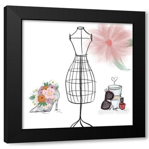 Visions of Fashion VI Black Modern Wood Framed Art Print by Quach, Anna