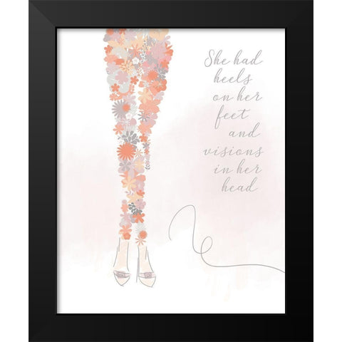 Visions Black Modern Wood Framed Art Print by Quach, Anna