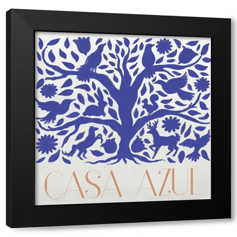 Casa Azul Black Modern Wood Framed Art Print with Double Matting by Medley, Elizabeth