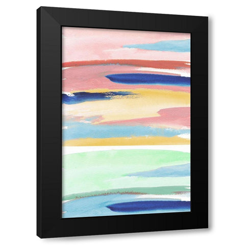 Rainbow Explosion I Black Modern Wood Framed Art Print by Medley, Elizabeth