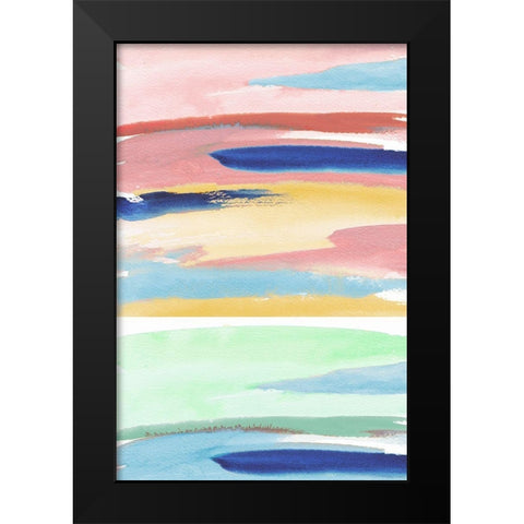 Rainbow Explosion I Black Modern Wood Framed Art Print by Medley, Elizabeth