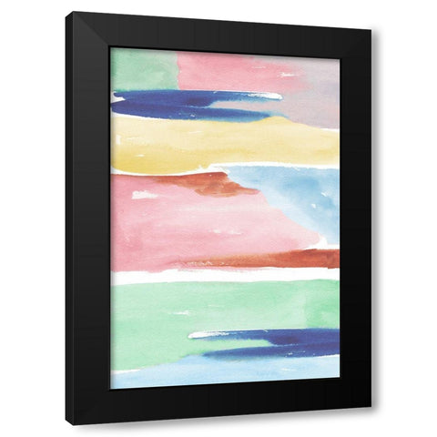 Rainbow Explosion II Black Modern Wood Framed Art Print by Medley, Elizabeth