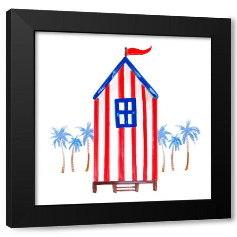 Lifeguard House I Black Modern Wood Framed Art Print with Double Matting by Del Sol, Ani