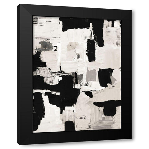 Night Peace Abstract Black Modern Wood Framed Art Print by Loreth, Lanie