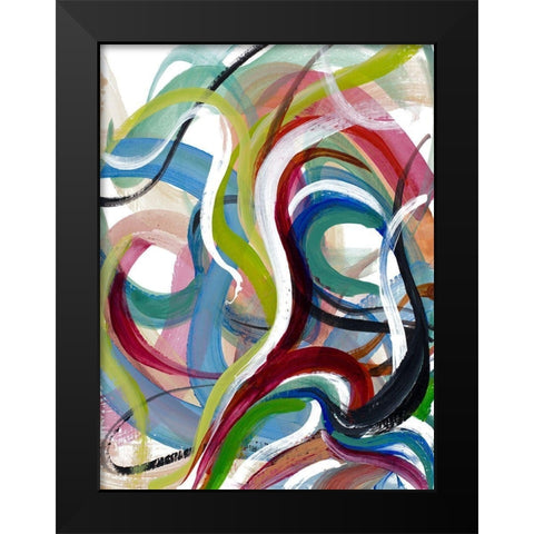 In Full Swing Black Modern Wood Framed Art Print by Loreth, Lanie