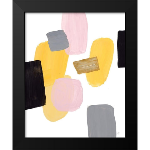 Floating Shapes I Black Modern Wood Framed Art Print by Loreth, Lanie