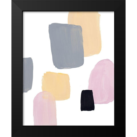 Floating Shapes II Black Modern Wood Framed Art Print by Loreth, Lanie