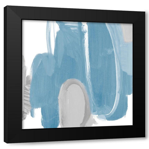 Catching The Tempo Blue I Black Modern Wood Framed Art Print by Loreth, Lanie