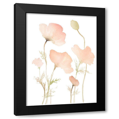 Early Summer Poppies I Black Modern Wood Framed Art Print with Double Matting by Loreth, Lanie
