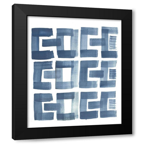 Organic Shapes II Black Modern Wood Framed Art Print by Danelle, B.