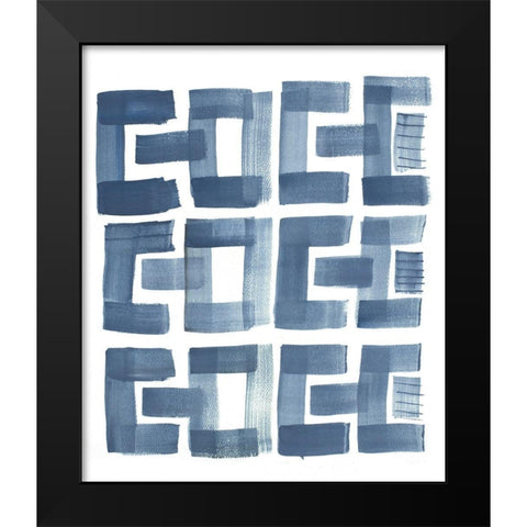 Organic Shapes II Black Modern Wood Framed Art Print by Danelle, B.