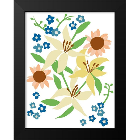 Wildflowers I Black Modern Wood Framed Art Print by Bucheli, Jen