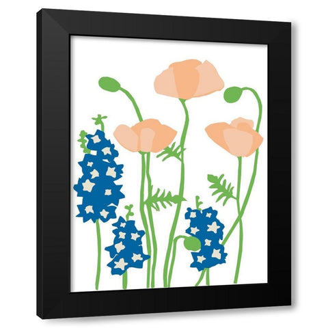 Wildflowers II Black Modern Wood Framed Art Print by Bucheli, Jen
