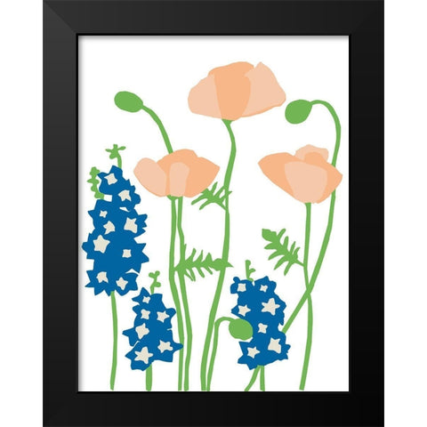 Wildflowers II Black Modern Wood Framed Art Print by Bucheli, Jen