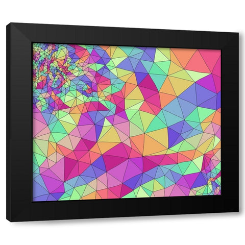 Colorful Rainbow Pattern Black Modern Wood Framed Art Print by Bucheli, Jen
