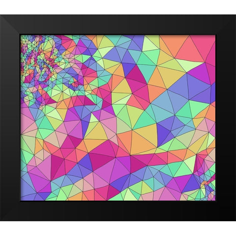 Colorful Rainbow Pattern Black Modern Wood Framed Art Print by Bucheli, Jen