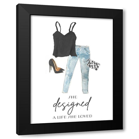 A Life She Loved Black Modern Wood Framed Art Print with Double Matting by Loreth, Lanie