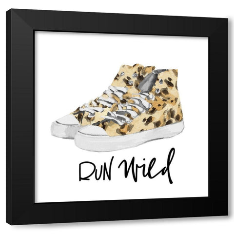 Run Wild Black Modern Wood Framed Art Print with Double Matting by Loreth, Lanie