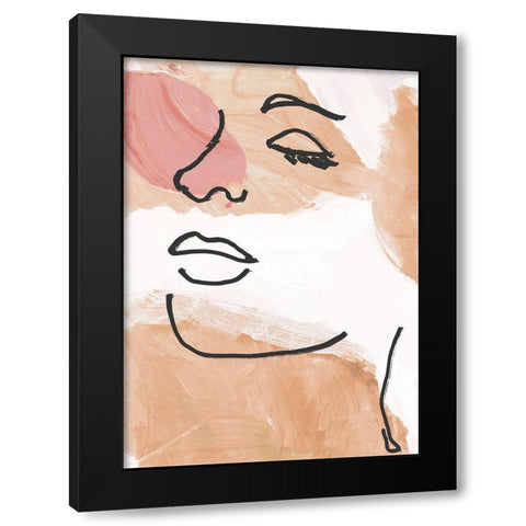 Aloof Expression Black Modern Wood Framed Art Print by Loreth, Lanie