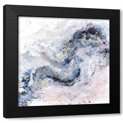 Tierra Azul Black Modern Wood Framed Art Print with Double Matting by Pinto, Patricia