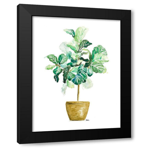 Fig Plant Black Modern Wood Framed Art Print by Pinto, Patricia
