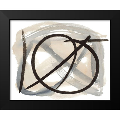 Lost Trails II Black Modern Wood Framed Art Print by Torres, Melanie