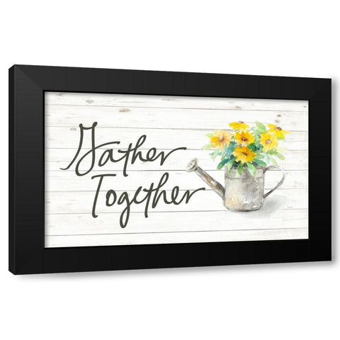 Gather Together Black Modern Wood Framed Art Print with Double Matting by Loreth, Lanie
