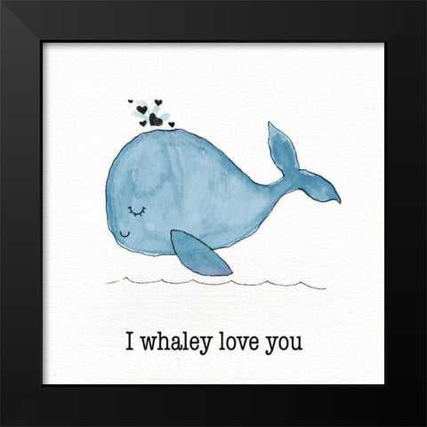 Whale II Black Modern Wood Framed Art Print by Torres, Melanie