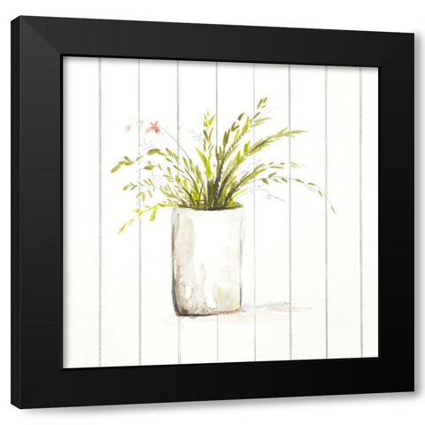 Ramitas I Black Modern Wood Framed Art Print with Double Matting by Pinto, Patricia