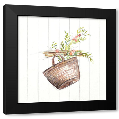 Ramitas II Black Modern Wood Framed Art Print with Double Matting by Pinto, Patricia