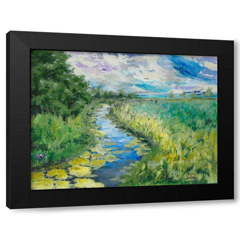 Summer Fields Black Modern Wood Framed Art Print by Pinto, Patricia