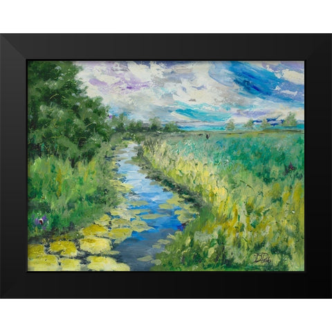 Summer Fields Black Modern Wood Framed Art Print by Pinto, Patricia