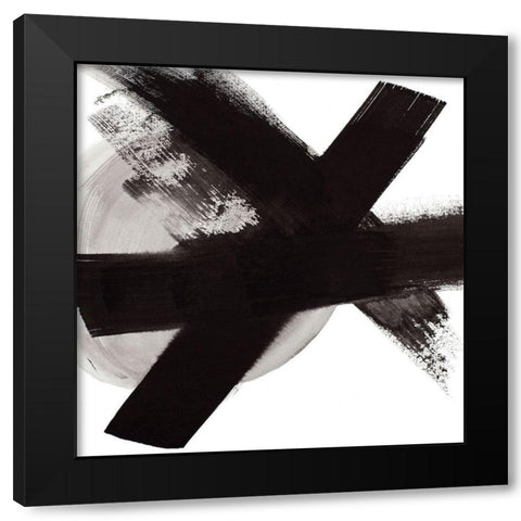 Black Moon I Black Modern Wood Framed Art Print by Pinto, Patricia