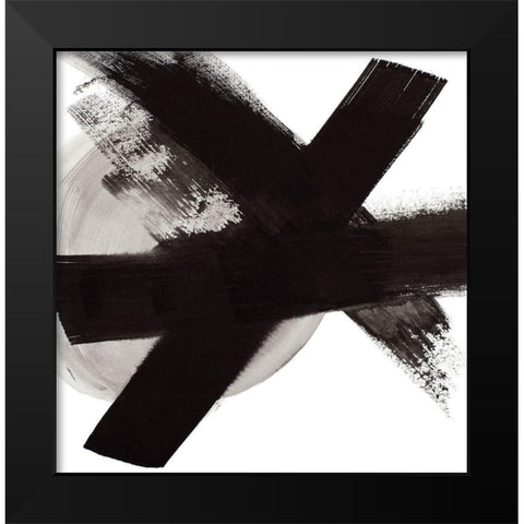 Black Moon I Black Modern Wood Framed Art Print by Pinto, Patricia